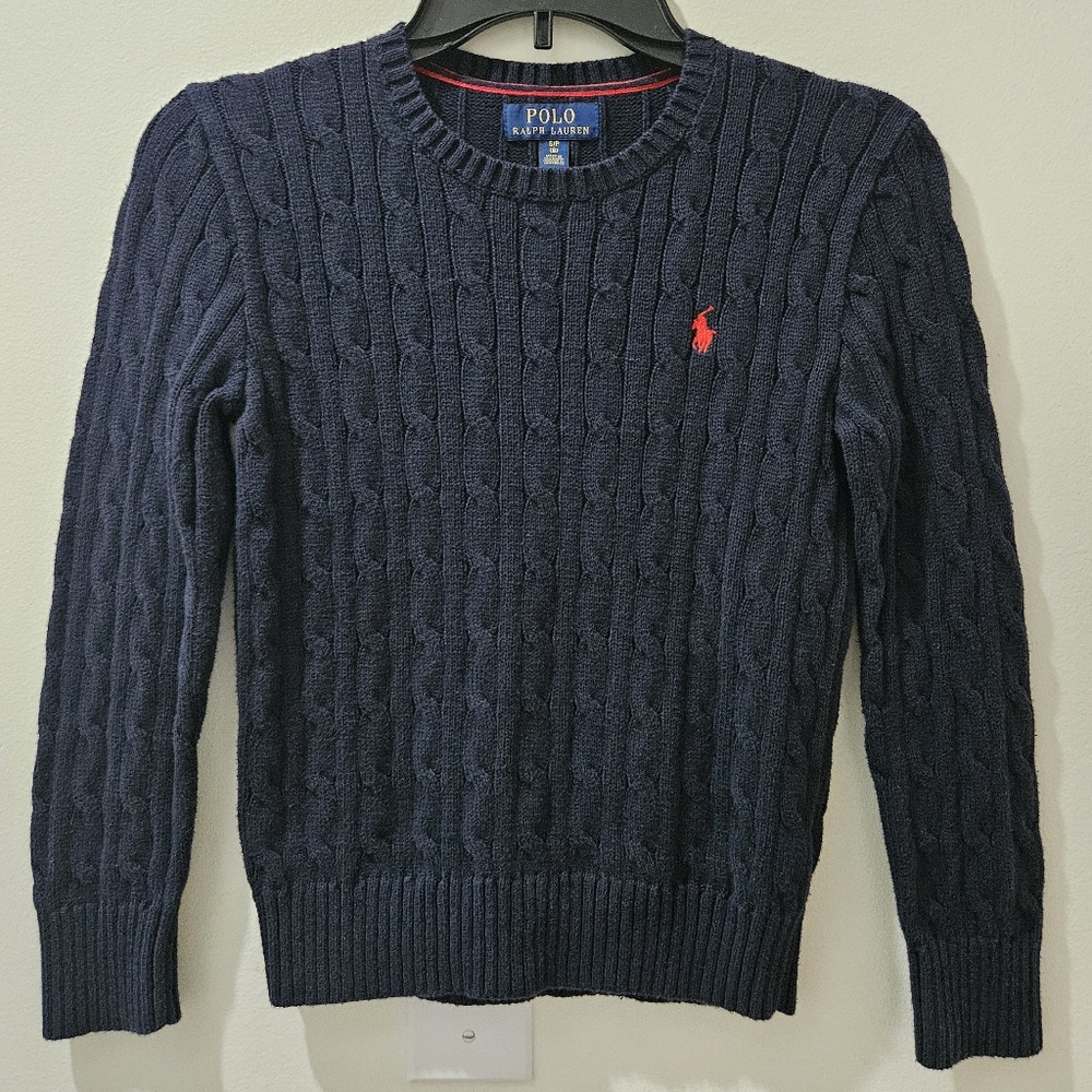 Boys Ralph Lauren Polo Navy Sweater, Size Small/8, Great Condition!